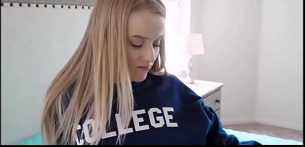  Blonde Tiny Teen Step Sister Paris White Punished By Step Brother For Wearing His College Shirt POV